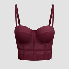 Mira | Bustier Top Mesh Underwire Design, Form-Fitting Silhouette