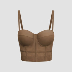 Mira | Bustier Top Mesh Underwire Design, Form-Fitting Silhouette