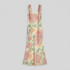 Mira | Maxi Dress Floral Print, Adjustable Straps for Wedding Guests and Summer Events
