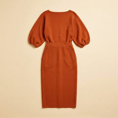 Mira | Women's Set Structured Midi Top with Puffed Sleeves