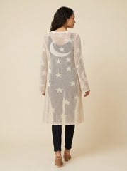 Mira Women's Duster | Lightweight Lace, Celestial Pattern