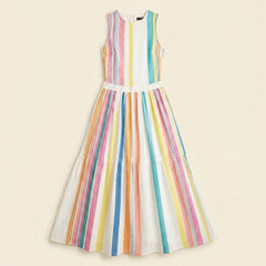 Mira | Maxi Dress Colorful Woven, Sleeveless Long Dress for Women