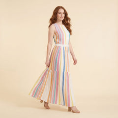 Mira | Maxi Dress Colorful Woven, Sleeveless Long Dress for Women