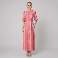 Pavona Dress | Elegant Fabric with Side Cut-Outs