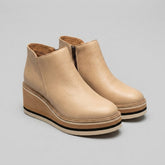Pinnacle | Black Ankle Boots Stylish PU Leather, Comfortable Wedge Design