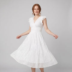 Pride | Flutter Sleeve Dress Lightweight Summer Wedding Guest Dress