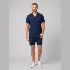 Relaxtic | Mens Shirt and Shorts Set Woven Material, Regular Fit
