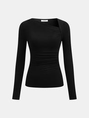 Riva | Women's Shirt Asymmetric Long Sleeve, Slim Fit