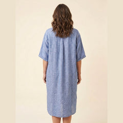Rosa | Womens Dress Classic Linen, Relaxed Fit Midi Dress