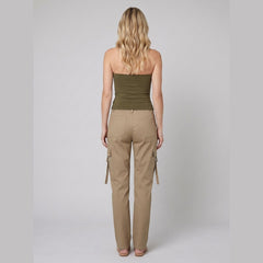Sahara Bandeau Top | Fitted Jersey, Palm Tree Print, Strapless