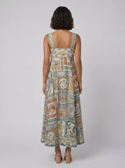 Sela | Womens Dress | Linen Blend, Unique Print Summer Maxi