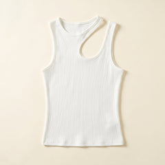 Sema | Cutout Tank Top Semi-Sheer, Slim Fit