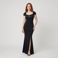 Sera | Mermaid Maxi Dress Sequin Trim, Sweetheart Neckline, Formal Wedding Guest Dress