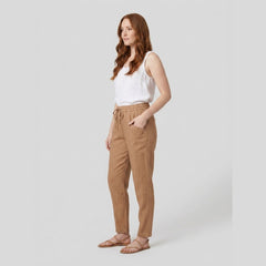 Sierra Linen Pants | Relaxed Fit, Lightweight, Elastic Waist, Tapered Leg