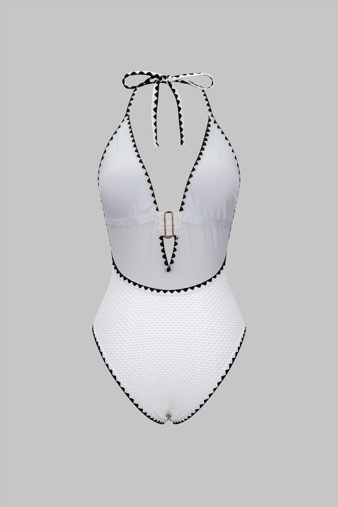 Heather | Neck Tie-Back One-Piece Swimsuit