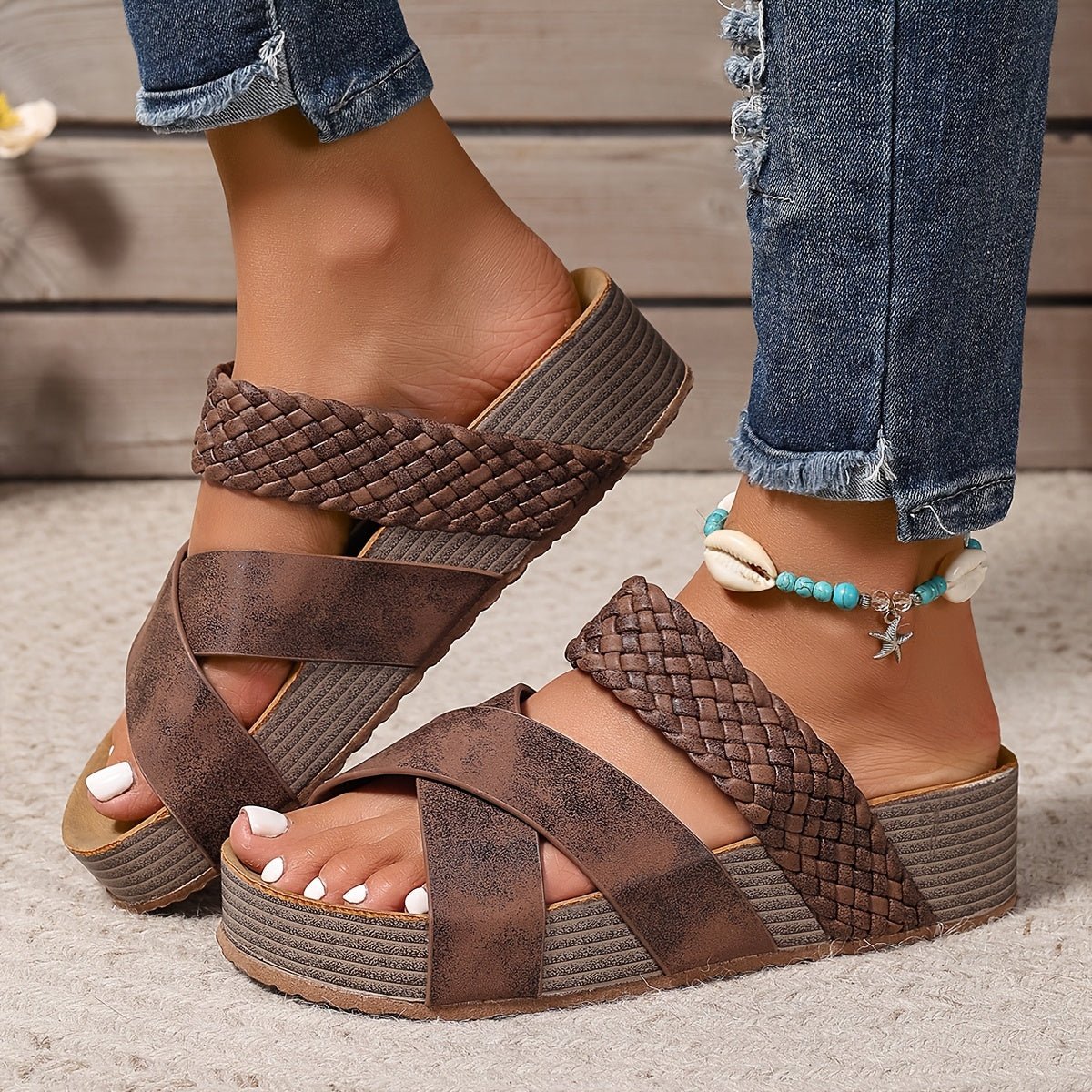 Rosa Sandals for Women | Orthopedic Leather, Non-Slip Grip