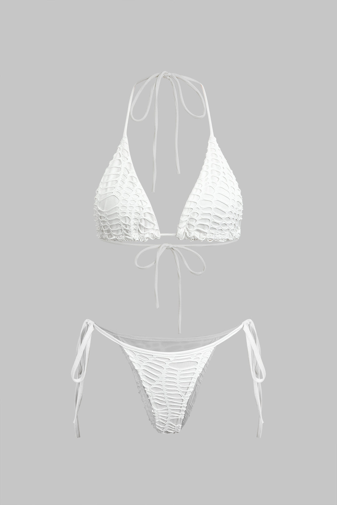 Hally | Bikini And Open Knit Cover Up Set