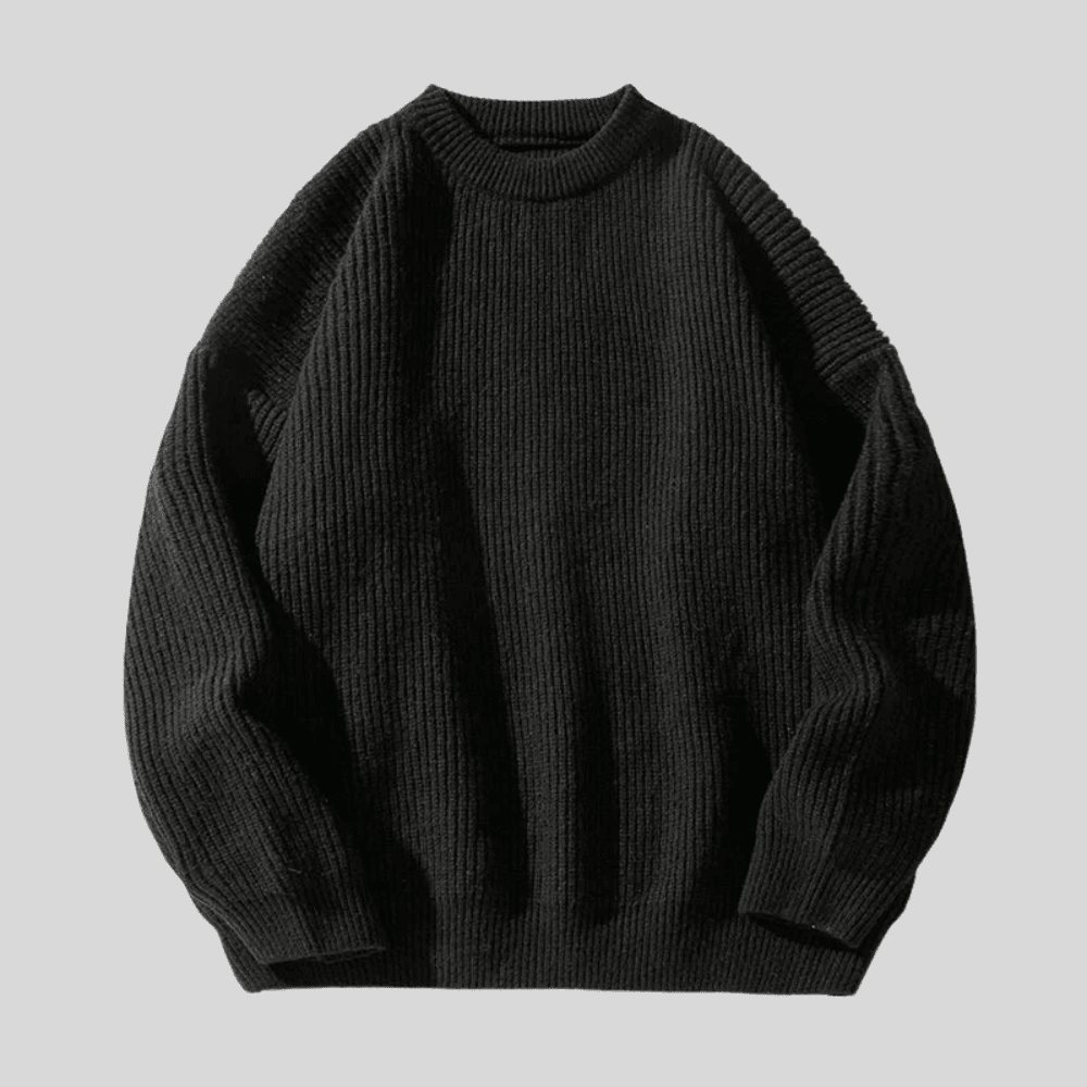 Rugged Men's Pullover | Soft Knit, Classic Ribbed Design