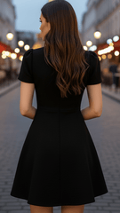 Isabelle | High Neck Belted Dress