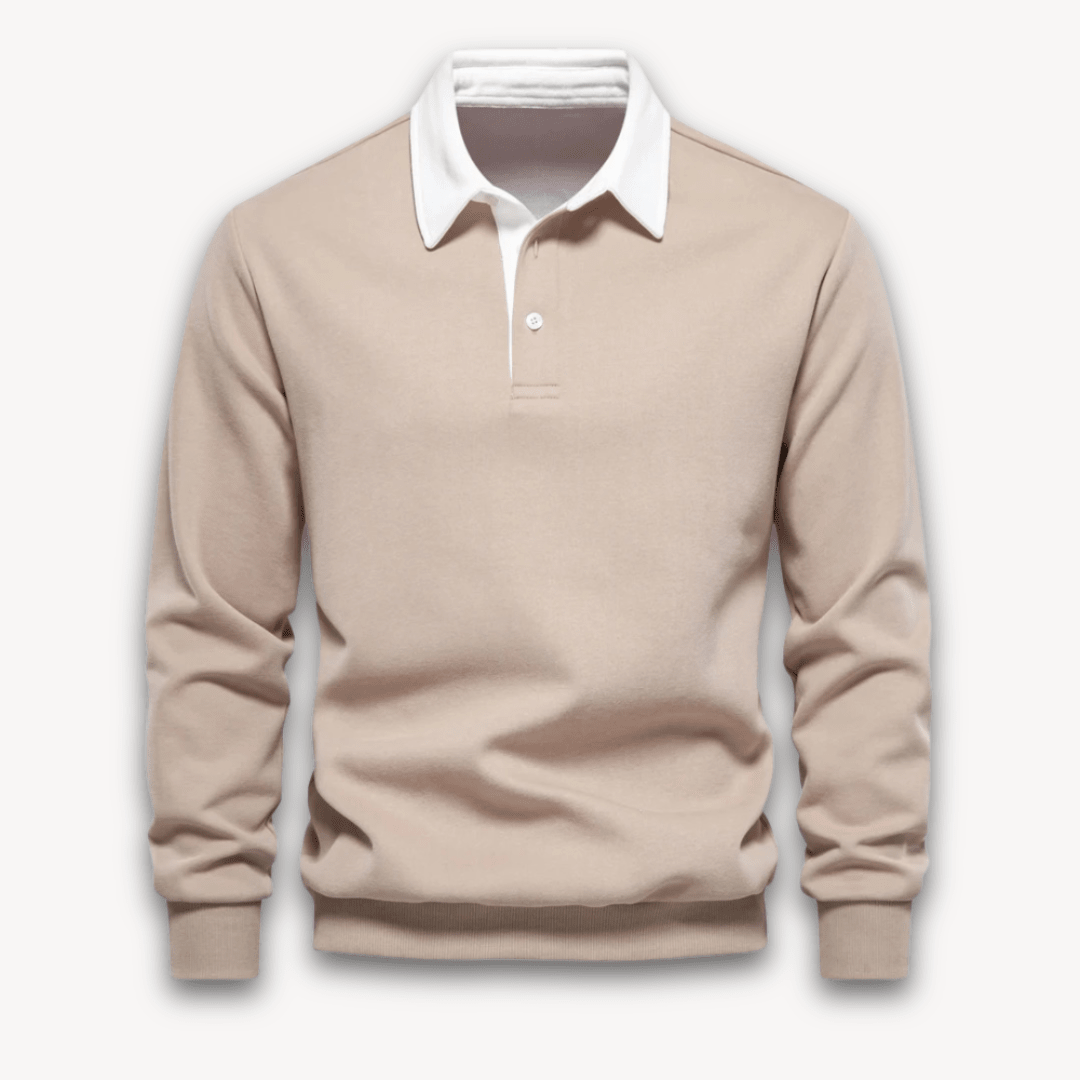 Maverick Long-Sleeve Polo Sweater | Soft, Breathable Fabric
