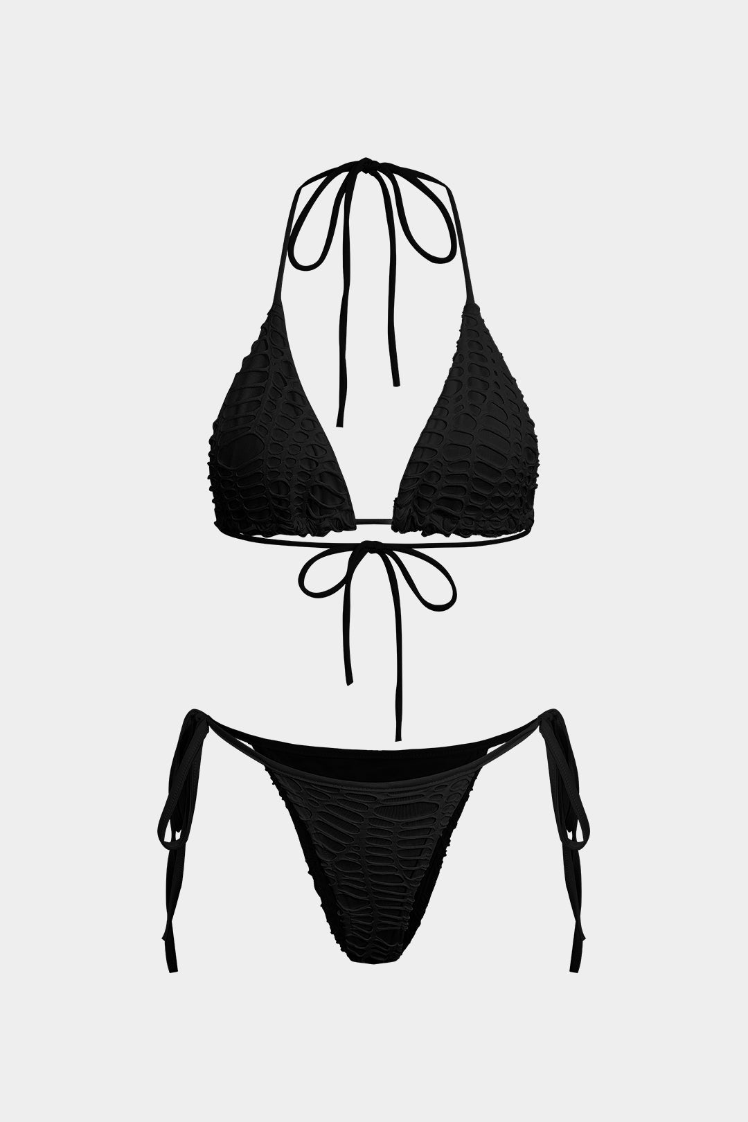 Hally | Bikini And Open Knit Cover Up Set
