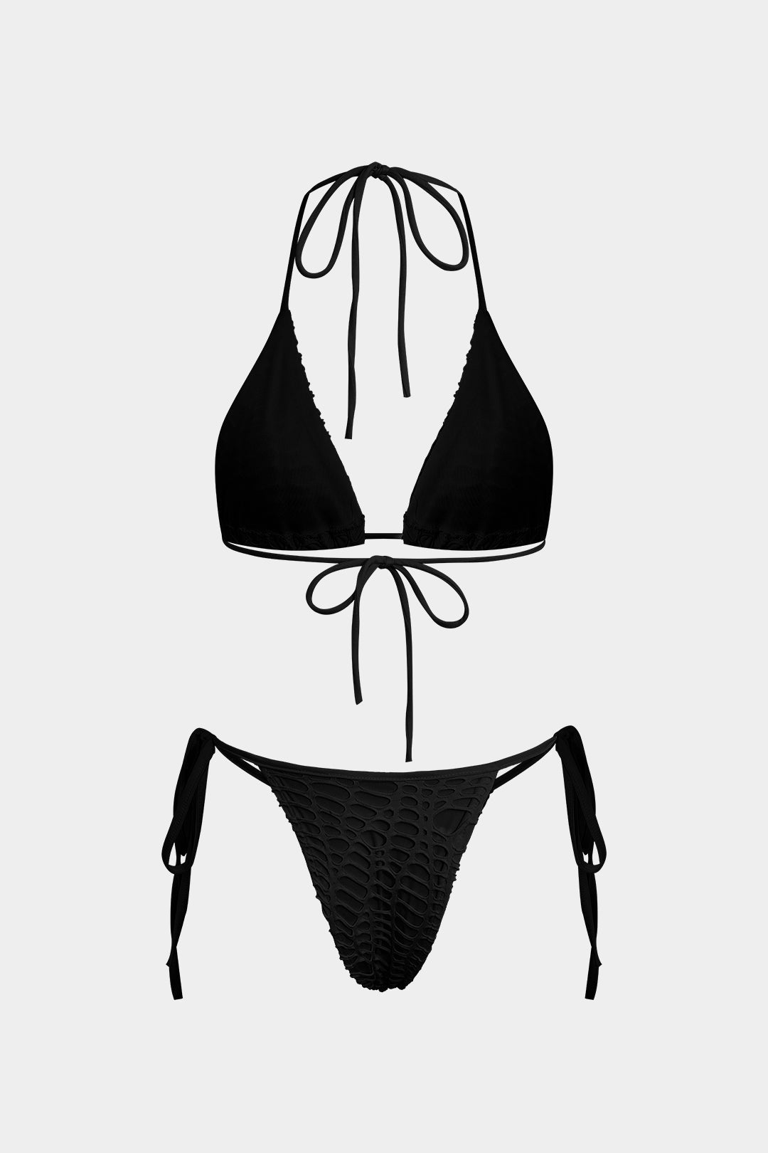 Hally | Bikini And Open Knit Cover Up Set