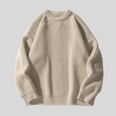 Rugged Men's Pullover | Soft Knit, Classic Ribbed Design