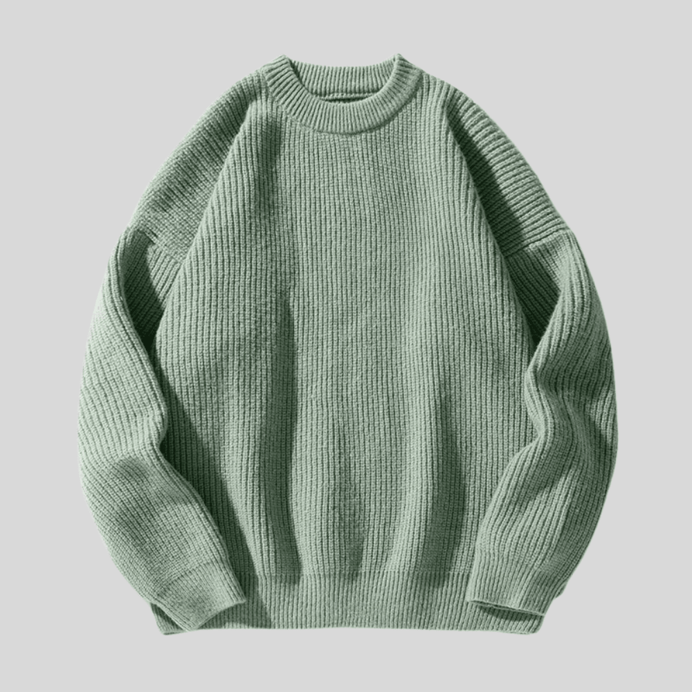 Rugged Men's Pullover | Soft Knit, Classic Ribbed Design