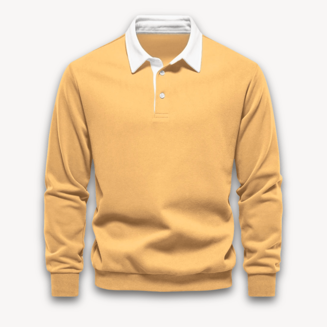 Maverick Long-Sleeve Polo Sweater | Soft, Breathable Fabric