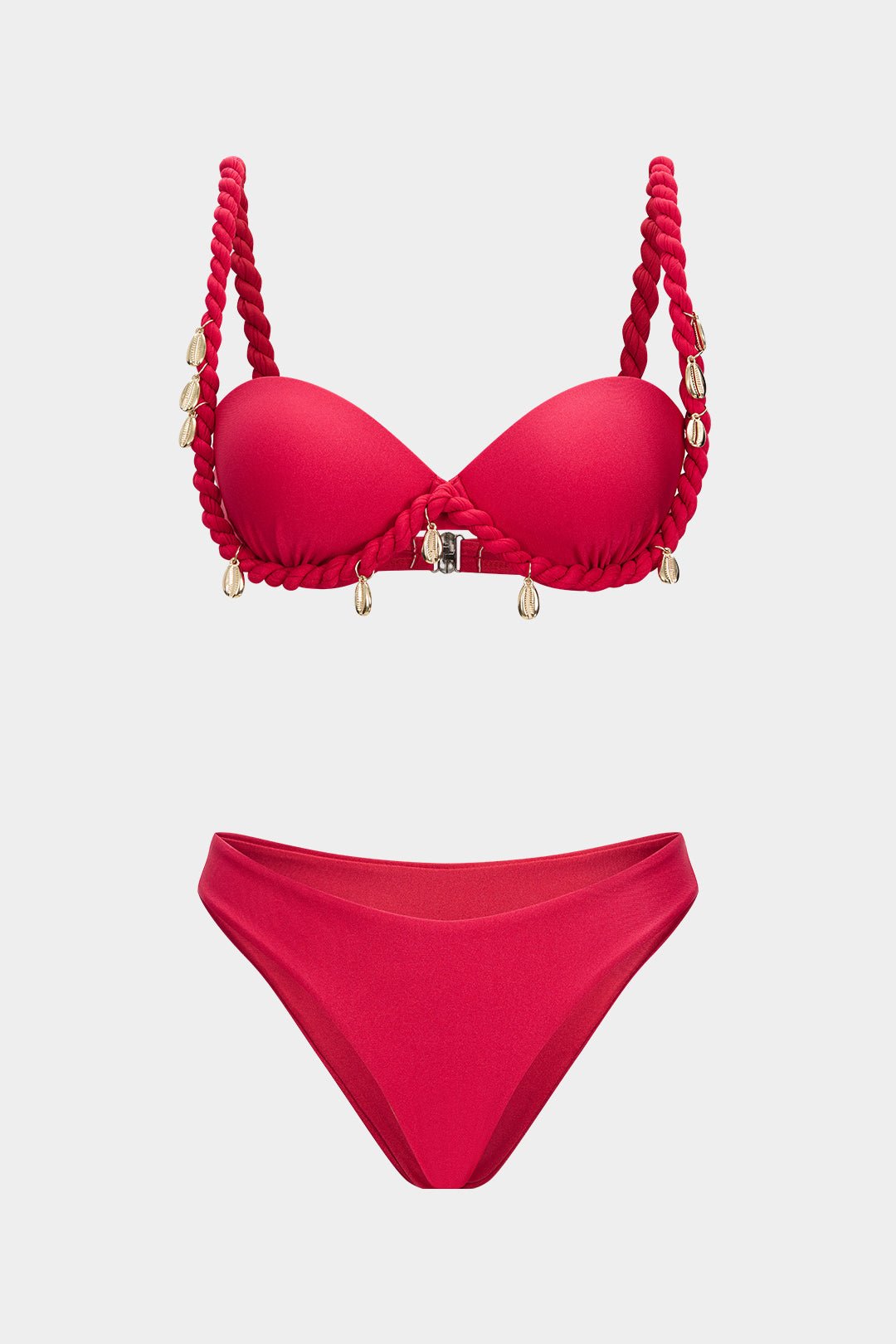 Marina | Red Slim-Fit One-Piece Swimsuit, Structured Finish