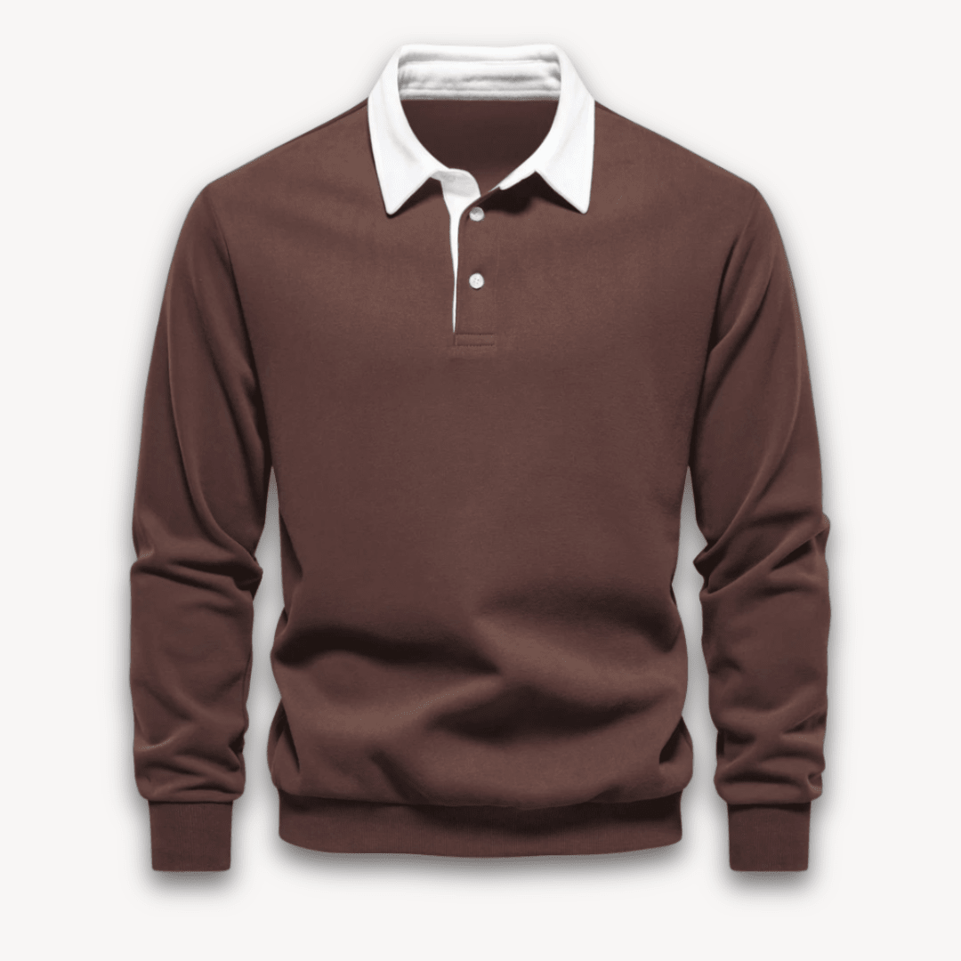 Maverick Long-Sleeve Polo Sweater | Soft, Breathable Fabric