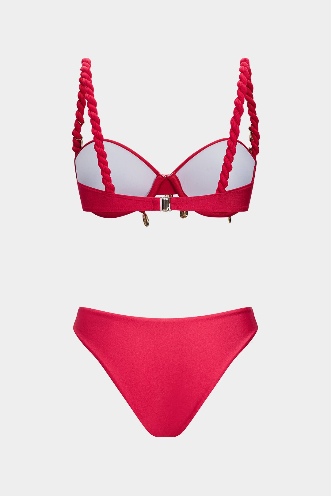Marina | Red Slim-Fit One-Piece Swimsuit, Structured Finish