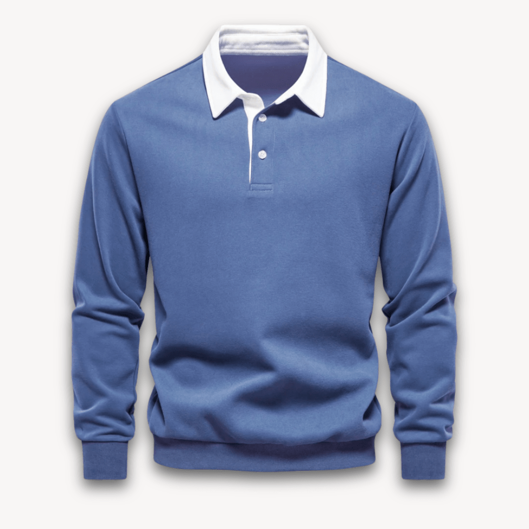 Maverick Long-Sleeve Polo Sweater | Soft, Breathable Fabric