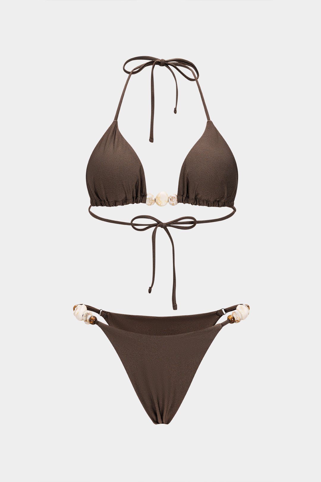 Beaded | Tie-Up Bikini Set