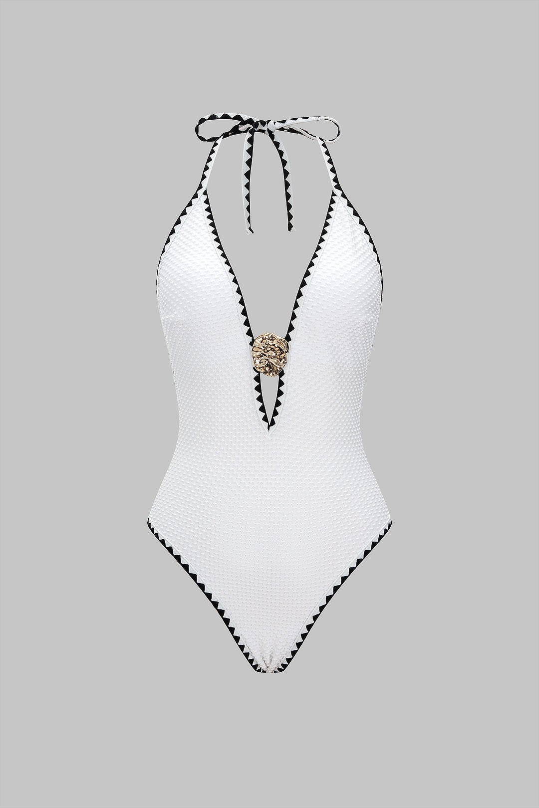 Heather | Neck Tie-Back One-Piece Swimsuit