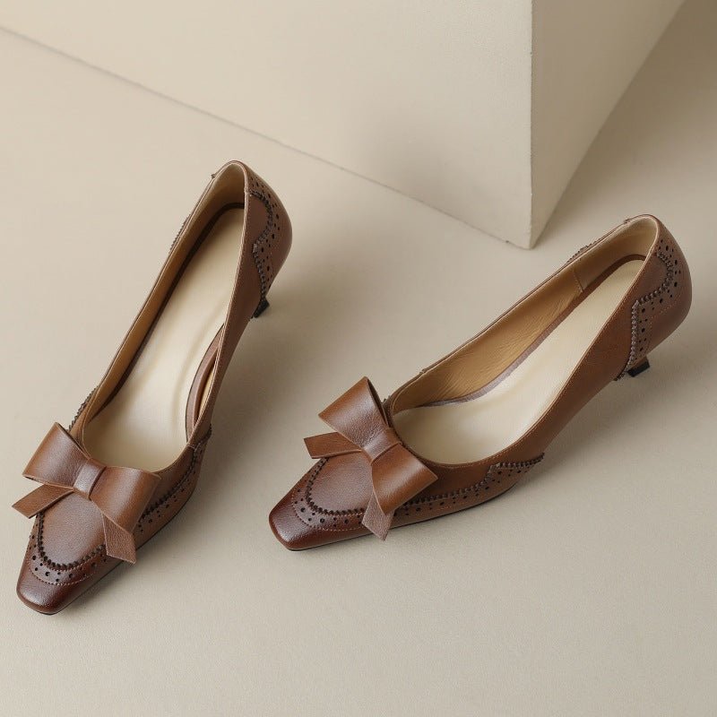 Célora | Leather Ribbon Pumps