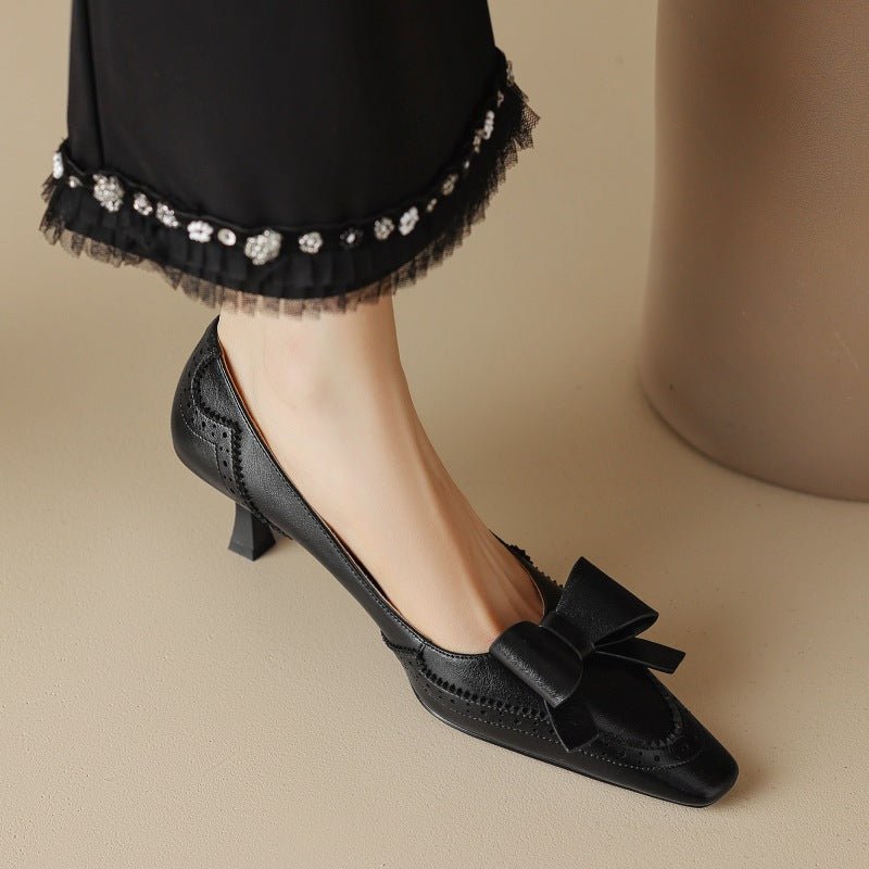 Célora | Leather Ribbon Pumps