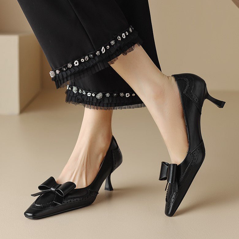 Célora | Leather Ribbon Pumps