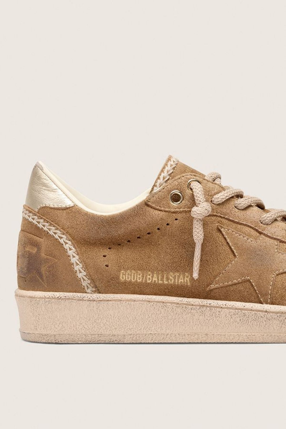Gavino Ball Star Sneakers | Tobacco Suede, Wedge Heel