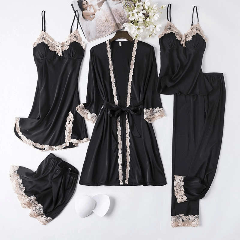 Haven Satin Intimates Set | Elegant 4-Piece Loungewear