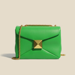 Glamco Chain Bag | Premium Leather-Look with Gold Rivets