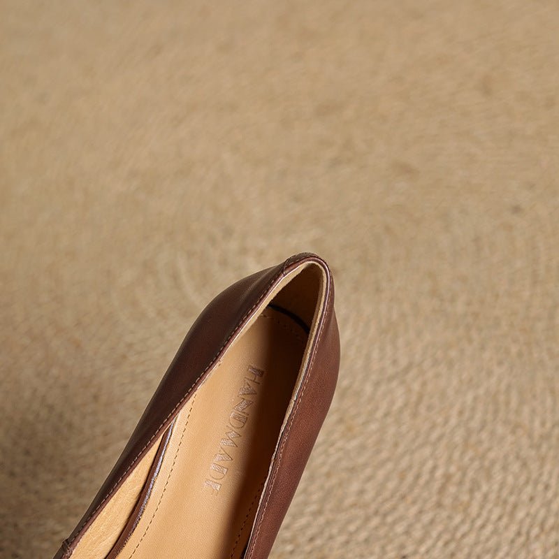 Elviera | Square Leather Heels