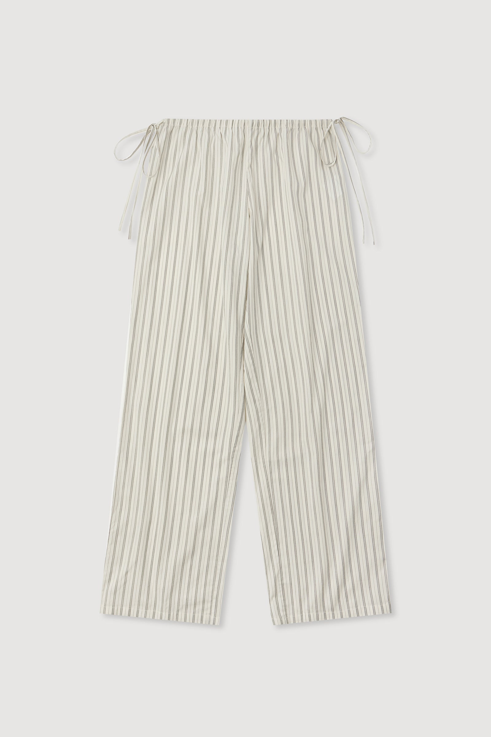 Riva Stripe Pants | Low-Rise Cotton, Elastic Waistband