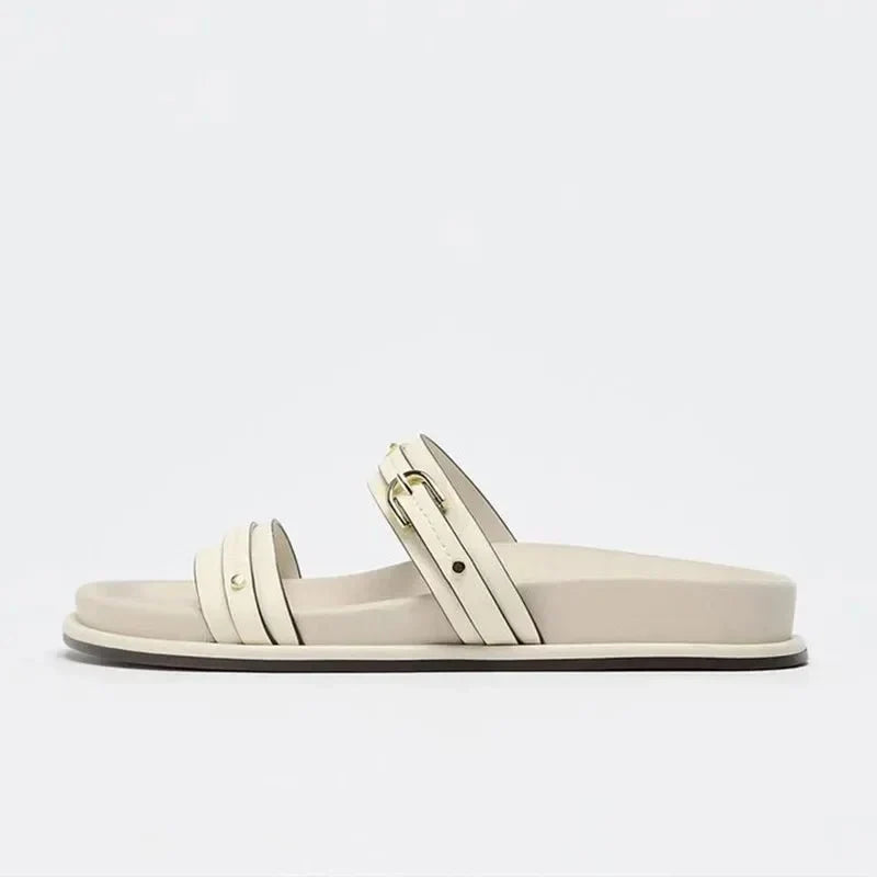 Maribel | Twin Strap Flats