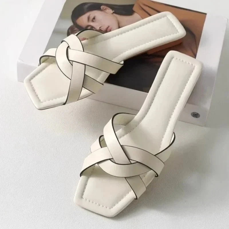 Orielle | Woven Slide Sandals