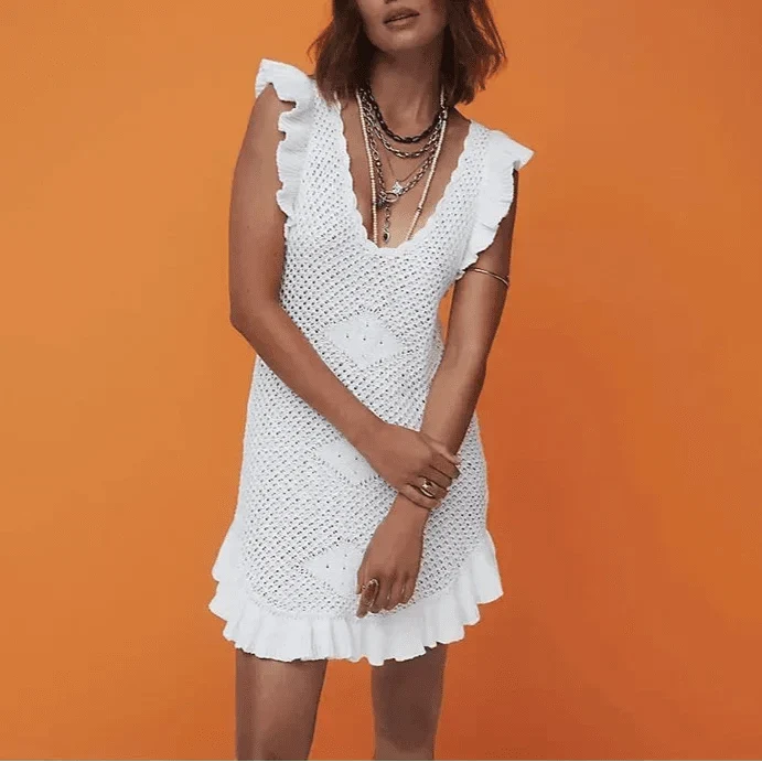 Maribelle | Crochet Beach Mini Dress
