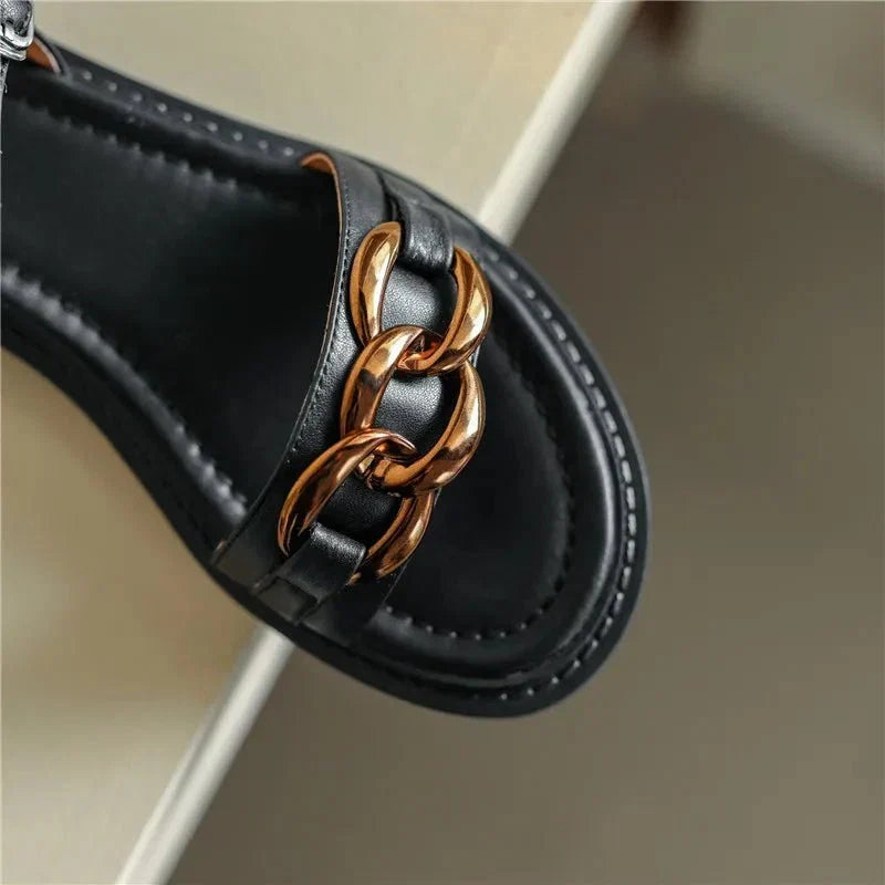 Catania | Leather Chain Sandal