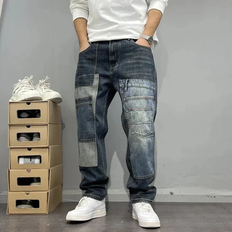 Jasper Ken Jeans | Patchwork Design, Relaxed Fit