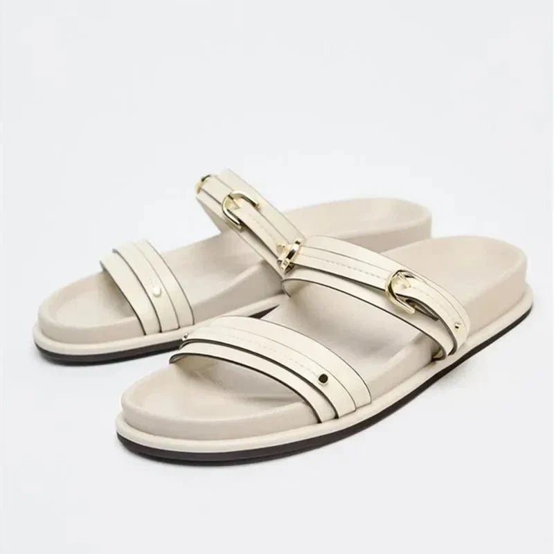 Maribel | Twin Strap Flats