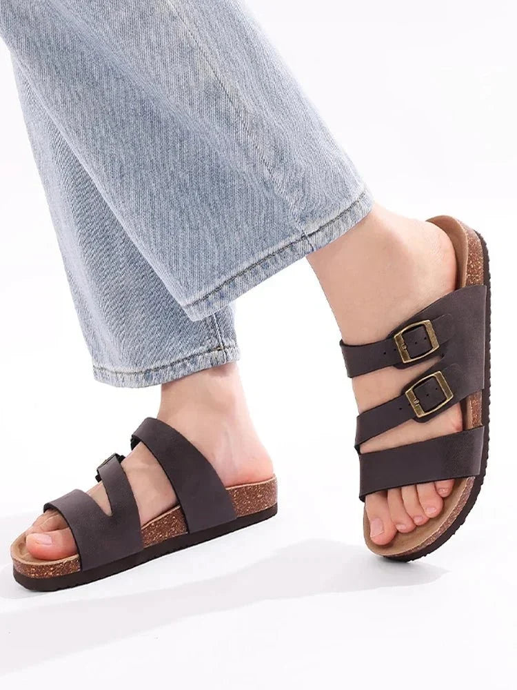 Hex | Leather Blend Orthopedic Double Buckle Slide
